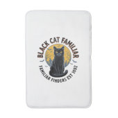 Zwarte Kat Gezel Vintage Halloween Reddingsontwerp Badmat (Voorkant Verticaal)