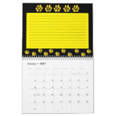 Zwarte kat Gezichtskalender met Notities Kalender (Jan 2027)