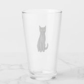 Zwarte kat glas (Achterkant)