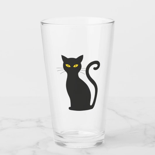 Zwarte kat glas (Voorkant)