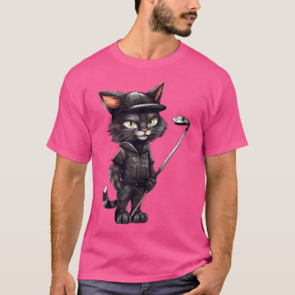 Zwarte Kat Golf Kat Speelt Golf Golfen Golfer Kit T-shirt