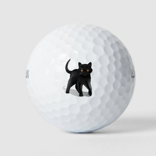 Zwarte kat golfballen (Voorkant)