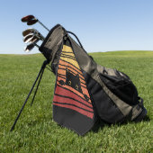 Zwarte kat golfhanddoek (Groen)