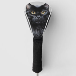 Zwarte kat golfheadcover