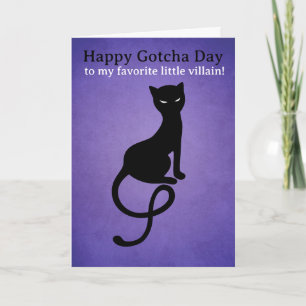 Zwarte Kat Gotcha Day Kaart - Grappige Void Kat