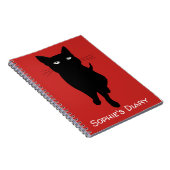 Zwarte kat gothicus notitieboek (Rechterzijde)