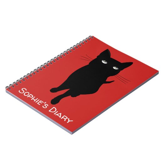 Zwarte kat gothicus notitieboek (Linkerzijde)