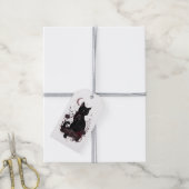 Zwarte Kat Gotische Cadeaubijsluiter Cadeaulabel (Met Touw)