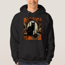 Zwarte Kat Gotische Kunst Design Art Nouveau Hallo