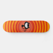 Zwarte kat grappig lachend Skateboards (Horizontaal)