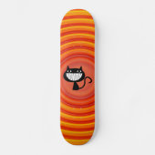 Zwarte kat grappig lachend Skateboards (Voorkant)