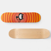 Zwarte kat grappig lachend Skateboards (Horizontaal)
