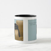 Zwarte kat Grappig Sassy Blauw Mok (Midden)