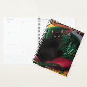 Zwarte kat groene draak planner (Display)