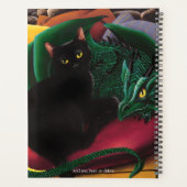 Zwarte kat groene draak planner (Achterkant)