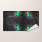Zwarte Kat Groene Eyes Bathroom Towel set Bad Handdoek (Handdoek)