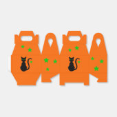 Zwarte kat gunst doos bedankdoosjes (Uitgevouwen)