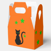 Zwarte kat gunst doos bedankdoosjes (Geopend)