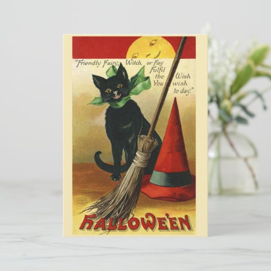 zwarte kat Halloween (Staand voorkant)