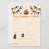 Zwarte Kat Halloween Baby Voorspellingen & Adviesk Kaart (Voorkant)