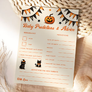 Zwarte Kat Halloween Baby Voorspellingen & Adviesk Kaart