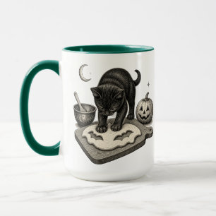 Zwarte Kat Halloween Bakken Mok