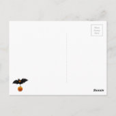 Zwarte Kat Halloween Briefkaart (Achterkant)