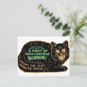  zwarte kat Halloween Briefkaart (Staand voorkant)