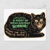  zwarte kat Halloween Briefkaart (Voorkant)