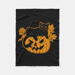 Zwarte Kat Halloween Cadeaus Grappig Griezelig J Fleece Deken