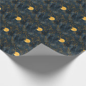 Zwarte Kat Halloween Cadeauverpakkings Papier Wrap (Hoek)