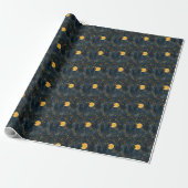 Zwarte Kat Halloween Cadeauverpakkings Papier Wrap (Uitgerold)