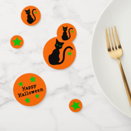 Zwarte kat Halloween Confetti