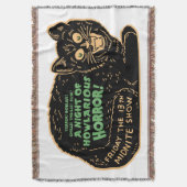 zwarte kat Halloween Deken (Voorkant Verticaal)