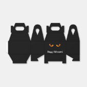 Zwarte Kat Halloween Favor Doos Bedankdoosjes (Uitgevouwen)