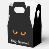 Zwarte Kat Halloween Favor Doos Bedankdoosjes (Geopend)