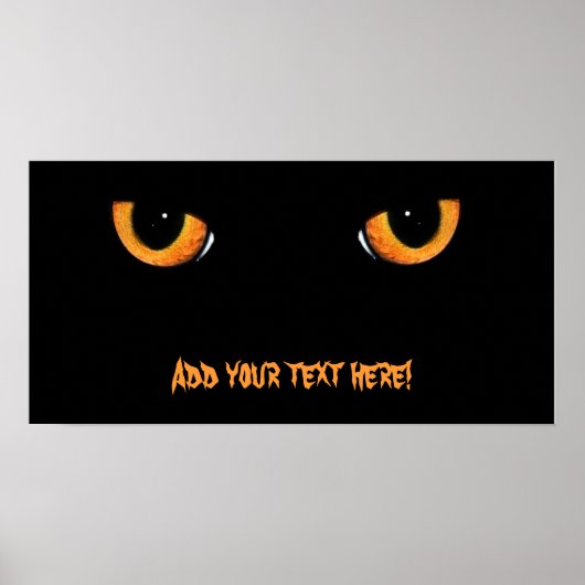 Zwarte Kat Halloween Feest Banner Poster (Voorkant)