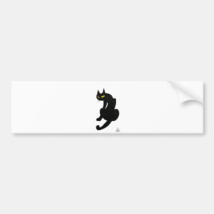 ZWARTE KAT HALLOWEEN FEEST BUMPERSTICKER