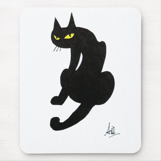 ZWARTE KAT HALLOWEEN FEEST MUISMAT (Voorkant)