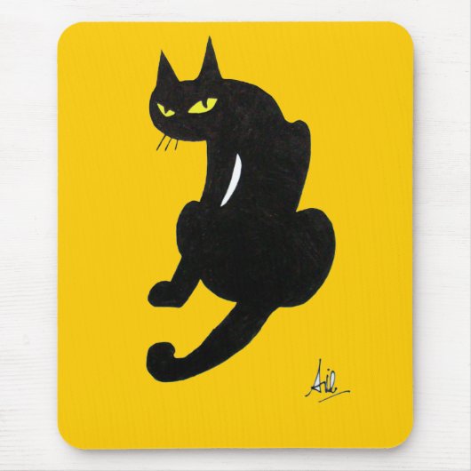 ZWARTE KAT HALLOWEEN FEESTJE MUISMAT (Voorkant)