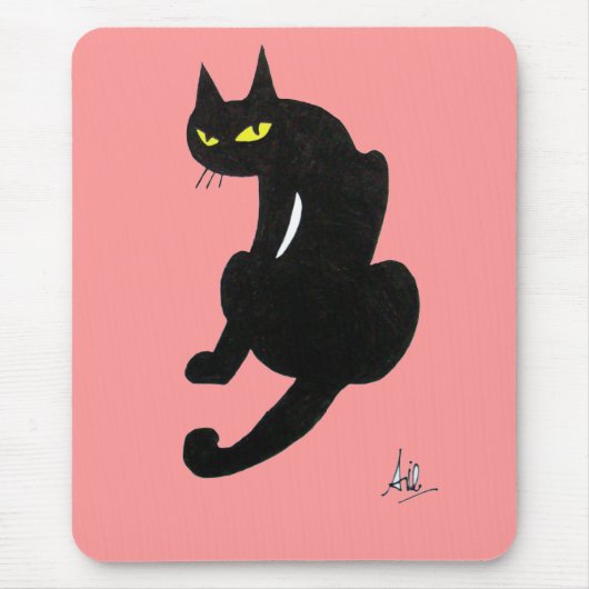 ZWARTE KAT HALLOWEEN FEESTJE MUISMAT (Voorkant)