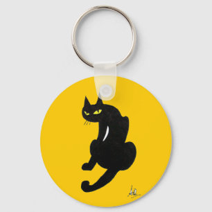 ZWARTE KAT HALLOWEEN FEESTJE SLEUTELHANGER