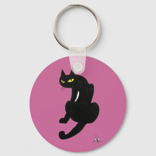 ZWARTE KAT HALLOWEEN FEESTJE SLEUTELHANGER
