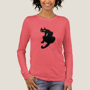ZWARTE KAT HALLOWEEN FEESTJE Tri-Blend SHIRT