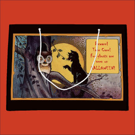  zwarte kat Halloween Gift Bag Groot Cadeauzakje