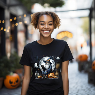 Zwarte kat Halloween Gnome - Perfect Gift T-shirt