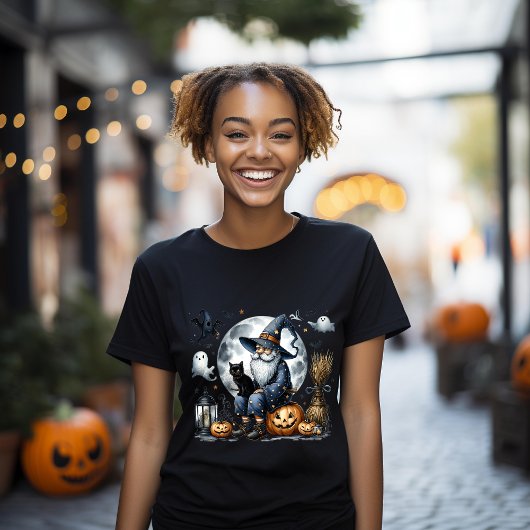 Zwarte kat Halloween Gnome - Perfect Gift T-shirt