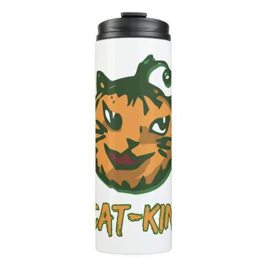 Zwarte Kat Halloween Halloween Kostuums Thermosbeker (Voorkant)