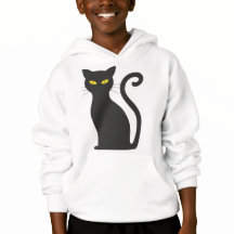 Zwarte kat Halloween Hoodie