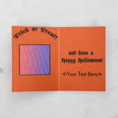 Zwarte Kat Halloween Kaart (Binnen)